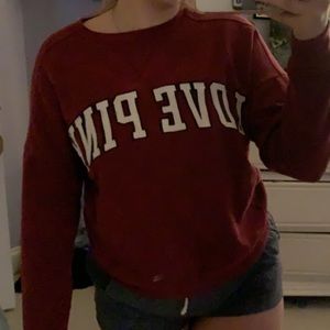 Burgundy sweatshirt from pink